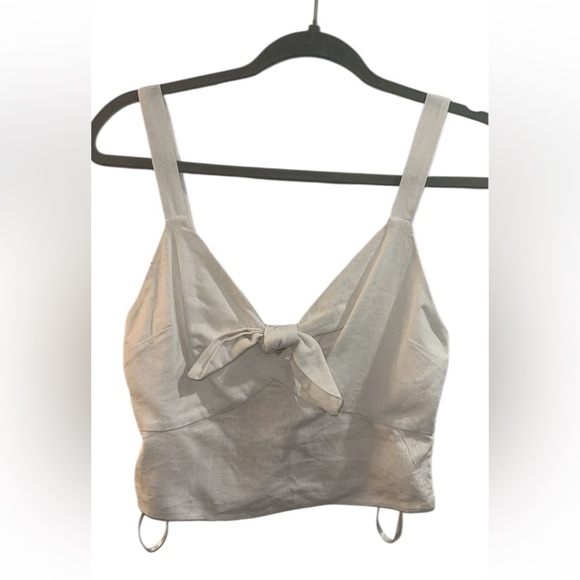 Women's Linen blend Crop Top - Picture 3 of 6